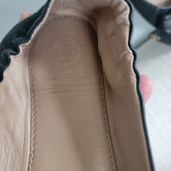 Tory Burch Black Leather Balet Flats - Picture 8 of 12